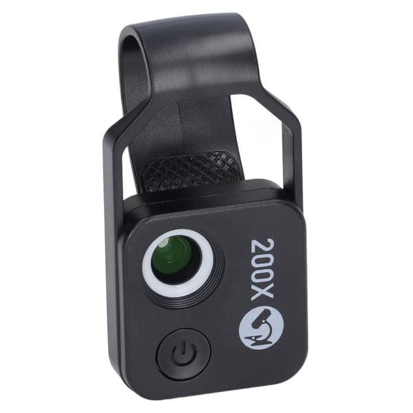 Mobile Phone Microscope Lens 200X High Definition LED Portable Phone Magnifier for Outdoor Use