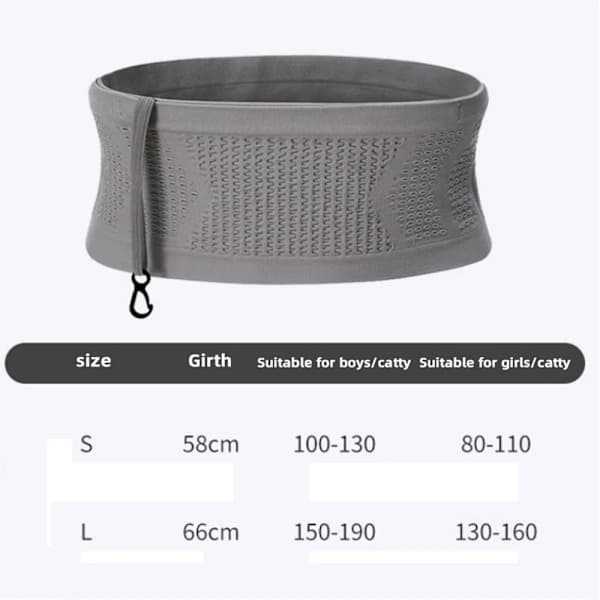 Dold midjeväska Slim Thin Waist Pack SVART L Svart L[XJ]
