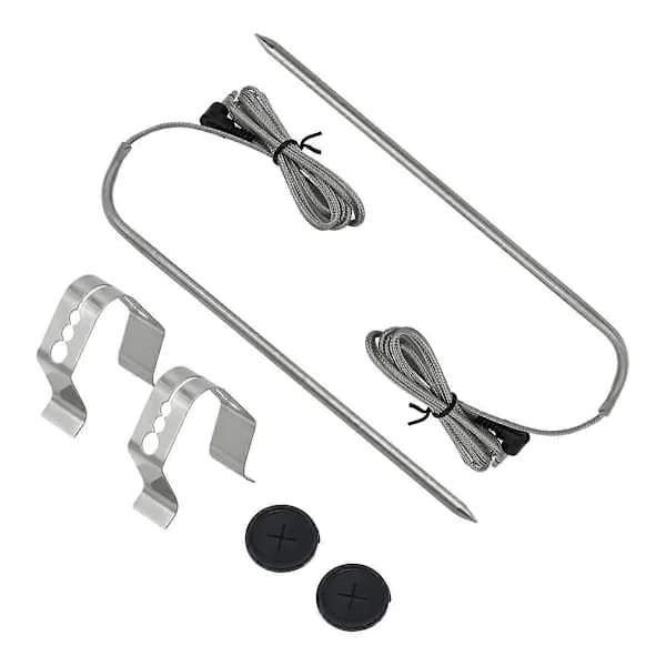 Kødtemperaturprober Erstatningssæt Rustfrit Stål til Masterbuilt Gravity Series 560 800 1050 Grill Smoker Sølv