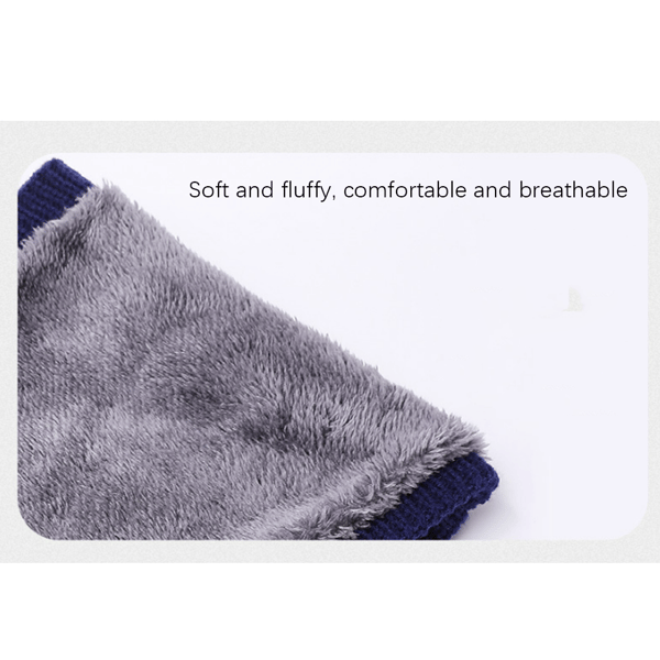Winter Neck Warmer Snood Circle Scarf Fleece Lined Double Layer K
