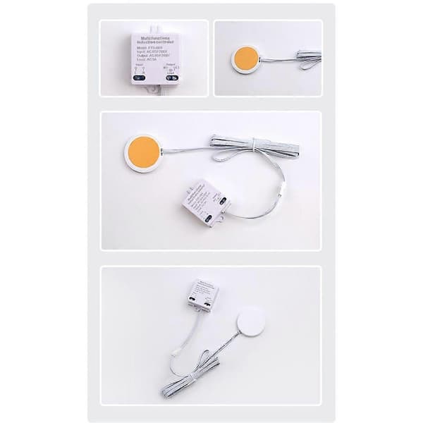 85V-265V AC LED Touch Switch, til skjult skabsinstallation, kan trænge igennem 40MM tykt træ