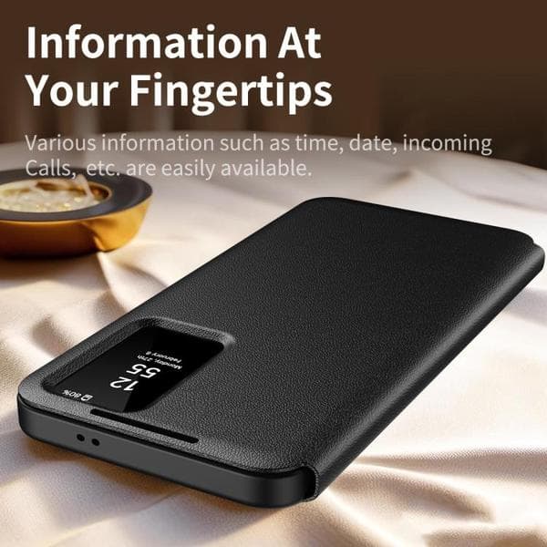 Etui til Samsung Galaxy S26, Smart Vindue med Kortindsats (Kongeblå)