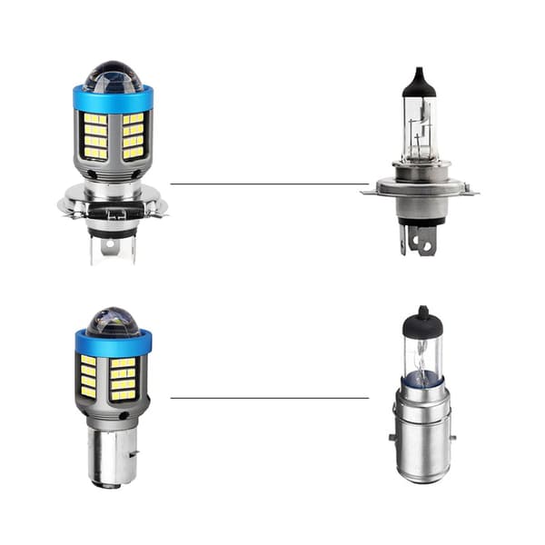 LED Motorcycle Headlight Bulb White High Brightness Wide Vision Aluminum Alloy Motorcycle Front Lamp Bulbs BA20D