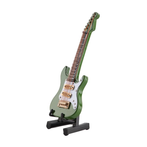 Elektrisk gitarpynt Miniatyrdekorasjon Minimusikkinstrumentmodell Gave 10 cm