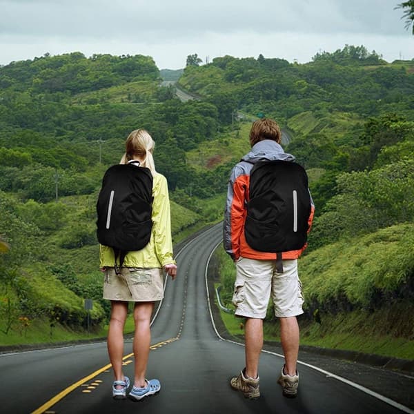 Waterproof Backpack Rain Cover, 2-Pack, L (41-55L), Reflective and Dustproof for Hiking and Camping