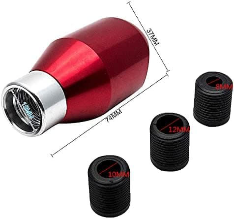 Universell adapter 5-trinns manuell metall krom girspakkule spakpenn håndtak hode bilstyling tilbehør