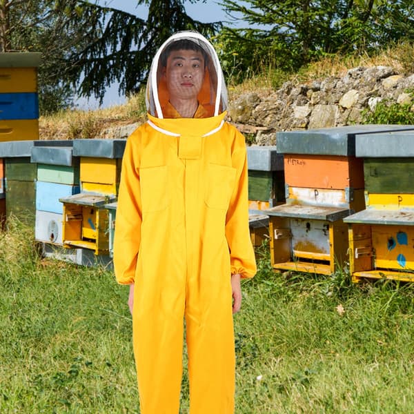 One-piece Beekeeping Suit Beekeeping Protective Clothing Smock Beekeeping Supplies (XXL)
