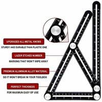 Multi-angle Measuring Ruler, Angle Gauge Pattern Tool Foldable Multi-Pattern Measuring Tool