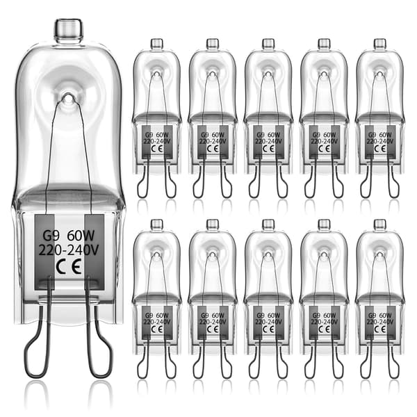 G9 Halogenpærer 60W, 230V, 10-pak