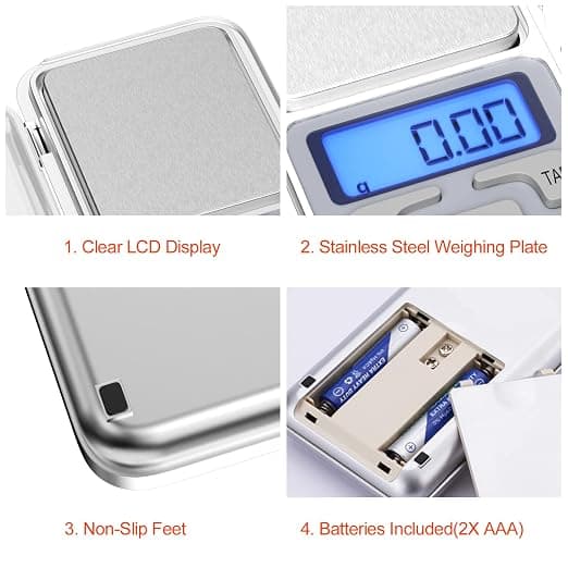 Precision Kitchen Scale, 0.01g-500g, Mini Multifunctional Food