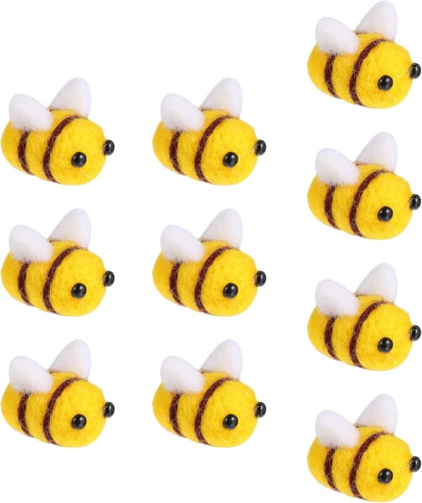 10-pack ullfiltsbin för pysseldekoration
