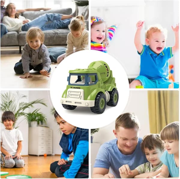 Rakennusvaunu, kippiauto, leluajoneuvot, vihreä - grün