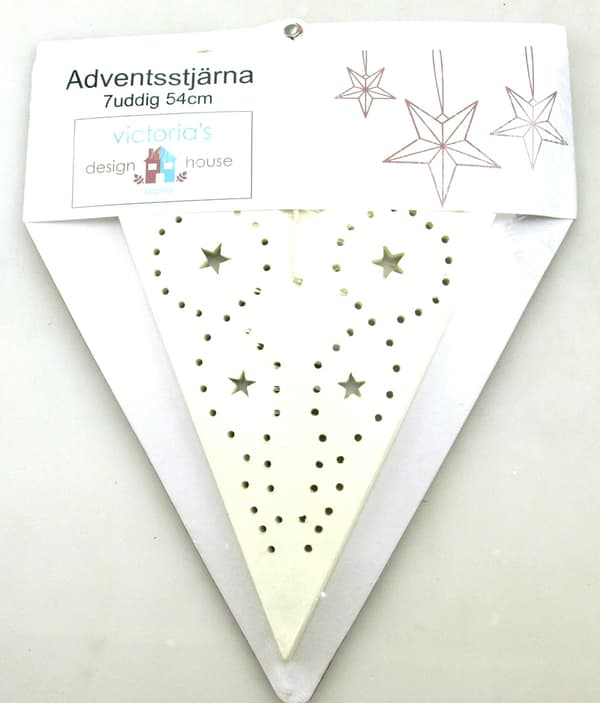 Adventtitähti pahvitähti 74 cm white