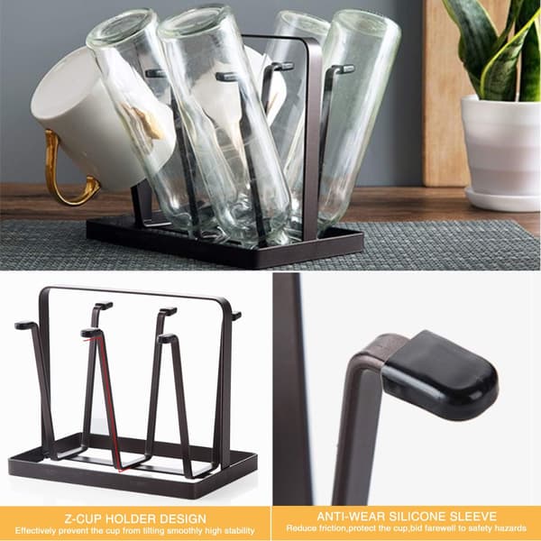 Metallbestikkavløp, svart, koppholder, rustfri, for krystall