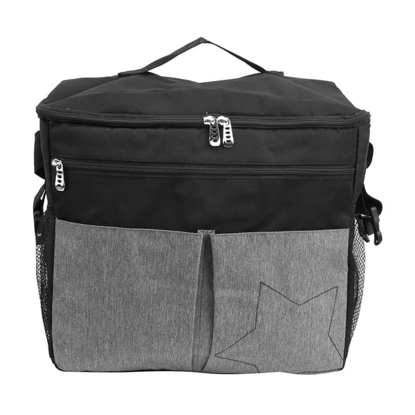 Mamma Messenger Bag Large Capacity Stroller Hanging Organizer Waterproof Handbag Black