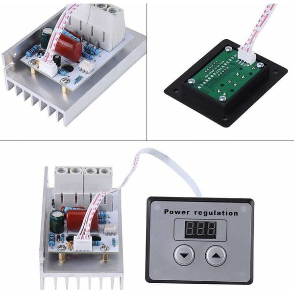 Hastighetsregulator 10000W AC 220V 80A SCR Digital Spenningsregulator Hastighetskontroll Dimmer Termostat for Motor