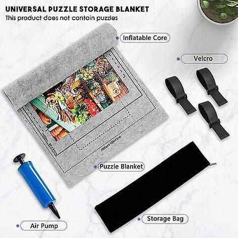 New, suitable 80x118cm Puzzle Mat, Grey Rollable Felt Mat For Up To 2000 Puzzle Pieces With Portable Storage Bag