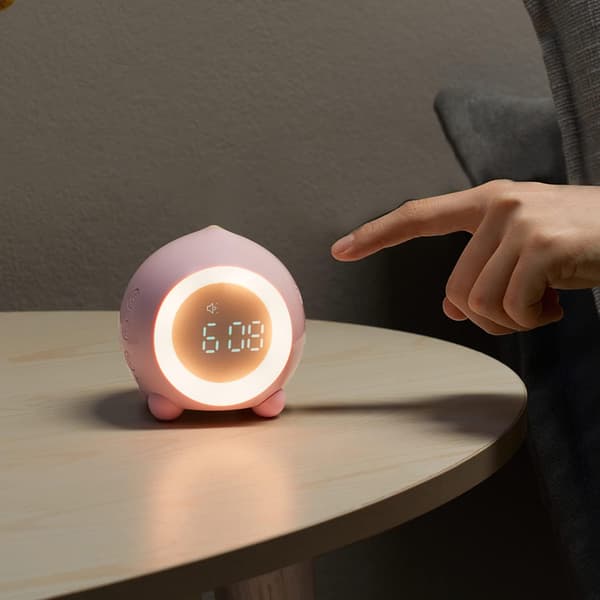 *Barnklocka Luminous LED Digital Väckarklocka Nattlampa Li*
