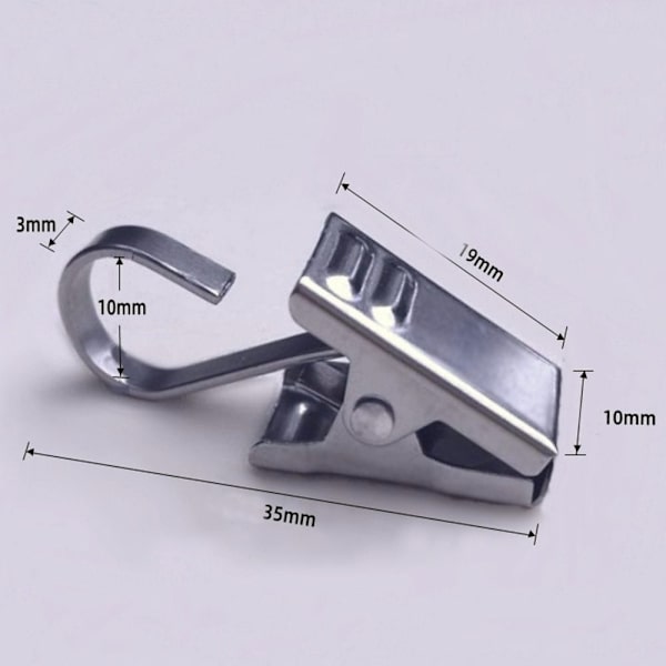 50 kpl Verhokoukku Rem Clip Verhokoukku Clipit Ripustukseen Hopea Silver 50 Pcs-50 Pcs