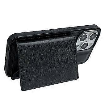 Kompatibelt Skal för iPhone 16 Pro med Kortfack, Ställ, TPU+PU Telefonskydd (Svart)