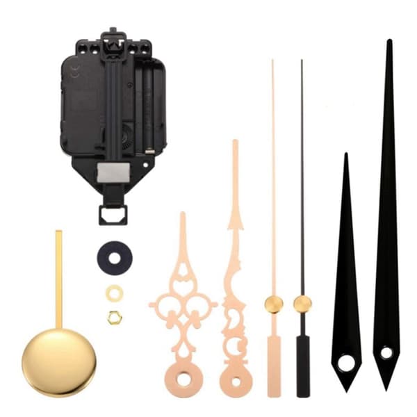 2X DIY Quartz Pendulum Clock Movement Mekanisme Ur Sæt med 4 Par Forskellige Viser Vægur Reparationsdele