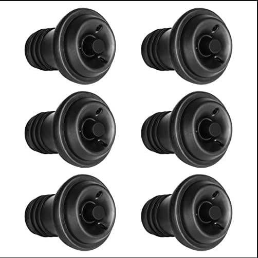 Vacuum Stoppers, Wine Stoppers, Reusable Bottle Seal to Keep Wine Fresh (6 Stoppers)