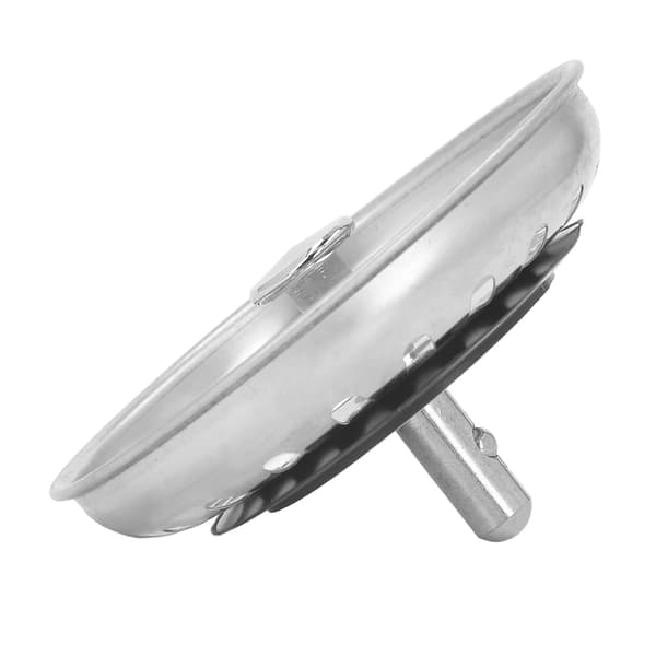Sink Basket Strainer Replacement Thickened Stainless Steel Sink Strainer with Bottom Plug for Home