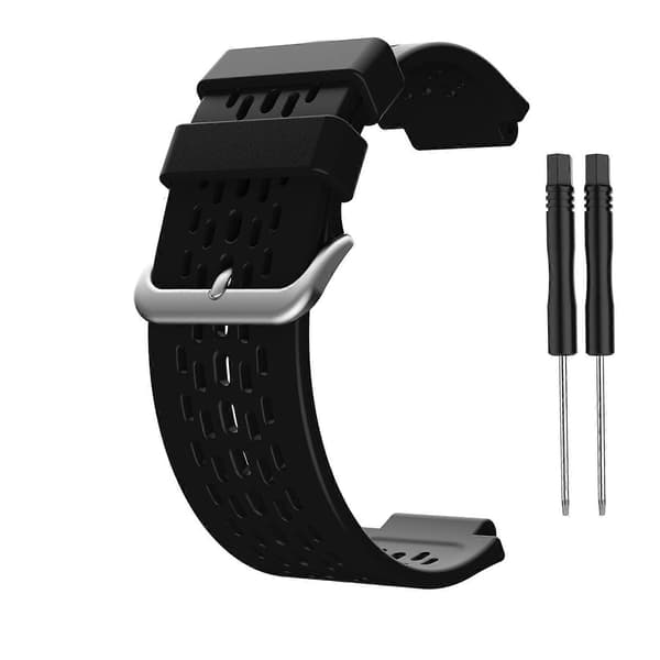 Til Approach S4/S2 Justerbar Silikone Rem - Erstatningsrem uden mellemrum Sort Black
