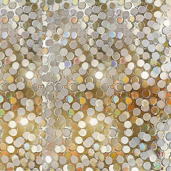 Static Self-Adhesive Glass Decal Dots Shiny Reflective Window Decal Art Decor