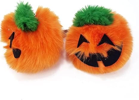 Nyckelring Fluffig Nyckelring Pumpa Bollar Nyckelring Present till Jul