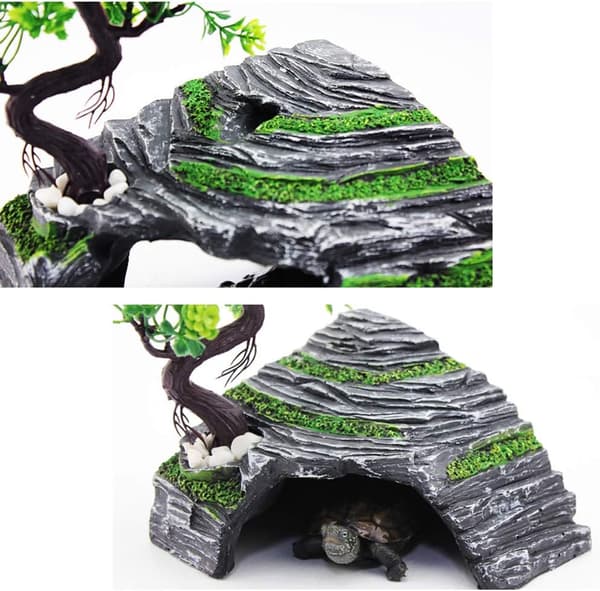 Reptilskydd - Terrarium - Gömställe - Sköldpaddsramp - Plattform