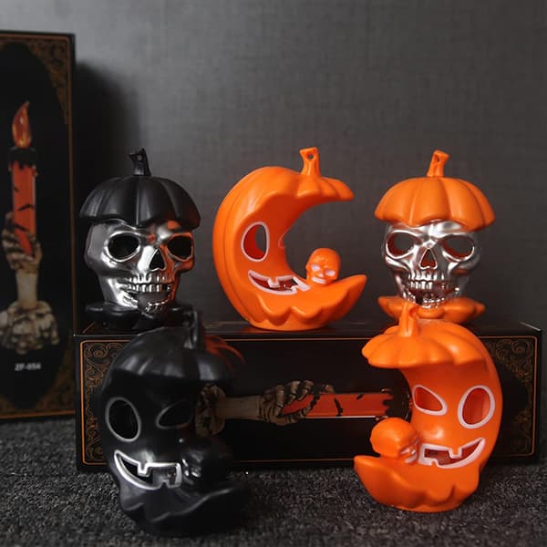 Halloween-lamper, 4 stk. Halloween dekorative lamper batteridrevne