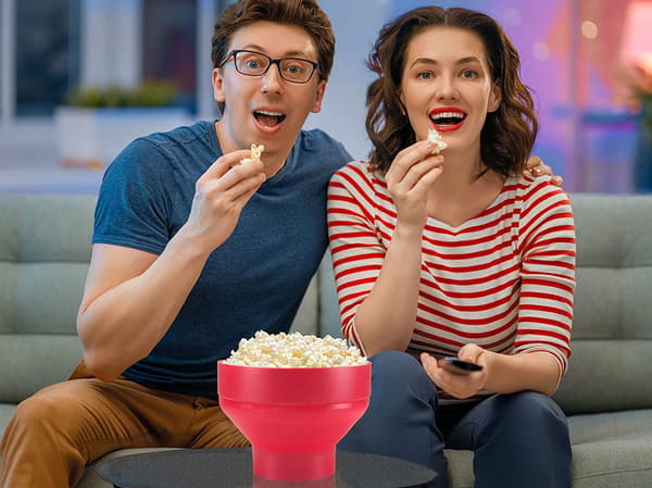 Popcorn-kone silikonia mikroaaltouuniin