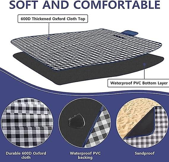 Extra Large Picnic Blanket Comfortable to Use Moisture-proof Mat Suitable for Music Festival