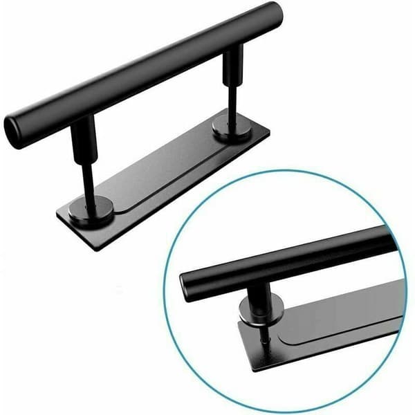 Retro Sliding Door Handle Black Aluminum Pull and Flush Handle Set for Wooden Sliding Door, 30cm, from DEBUNS
