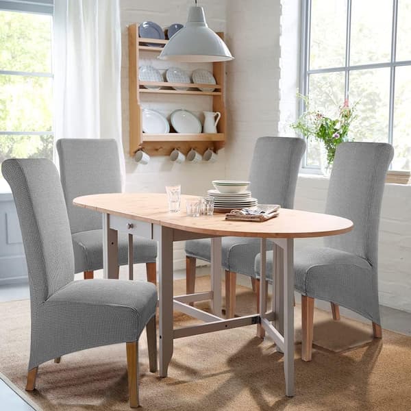 2-pakning spisestoltrekk Jacquard stretch avtakbart vaskbart Un