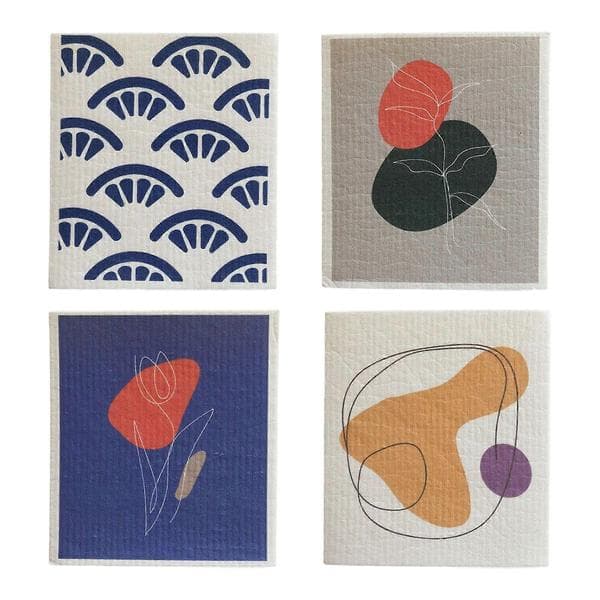4 stk. non-woven rengøringsklude, vaskbare genanvendelige håndklæder til stil A Sty;le A