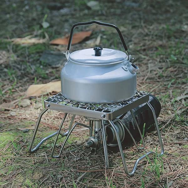Bærbart sammenleggbart grillstativ i rustfritt stål for camping, grilling og utendørs matlaging 24 x 17 x 13 cm 1 stk 1pc
