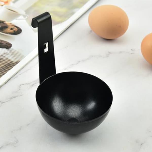 Egg Pocher i rustfritt stål Nonstick Store eggpochere Multifunksjonelle Enkelt eggpochere med krok 2 stk 2pcs
