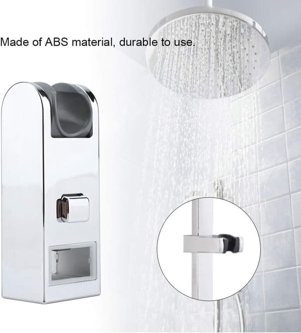 ABS Chrome Plated Universal Hand Shower Rail Head Bracket Adjustable Height Shower Slider Bar Rail Head Holder Stand 30*15