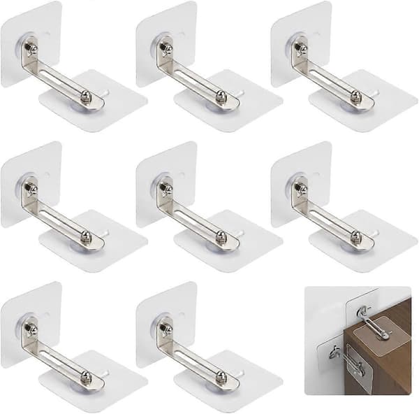 8 Sæt Møbelsikring mod Tipning Uden Boring, Møbelsikring mod Tipning Sæt, Møbelsikring mod Tipning Vægbeslag, Møbelsikring mod Tipning, Børnesikkerhed