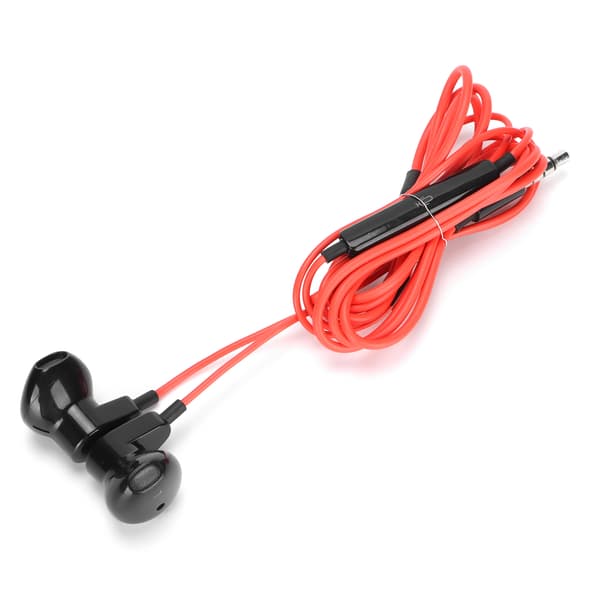ME518 Wired Headphone 3.5mm Digital Earbuds with Volume Control for Android Phones Red