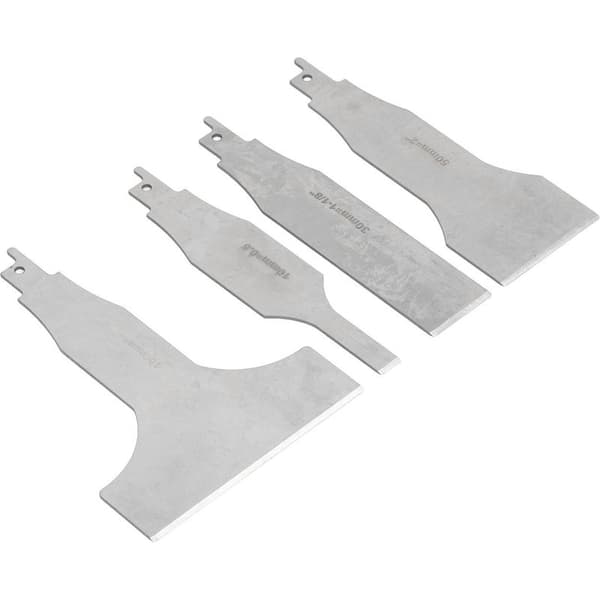 4 Reciprocating Saw Scraper Blades, Stainless Steel Cleaning Tool for Tile and Concrete Floors