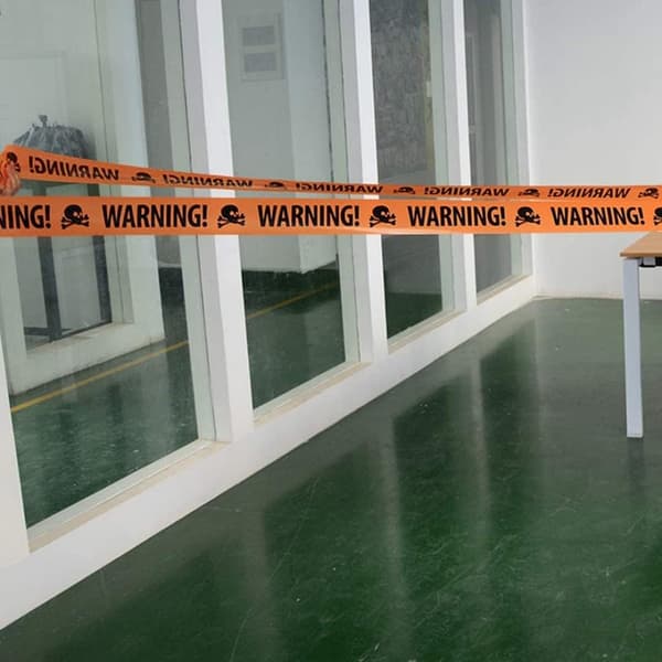 Halloween Hazard Advarselstape Ikke-klæbende Sikkerheds Advarselstape D