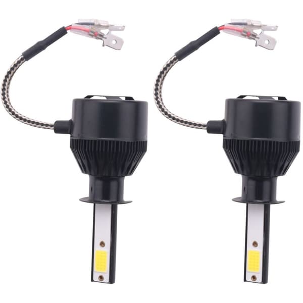 Bil C6 LED-lampe H1 frontlys, 2 stk frontlys kald hvit 6500K tåkelys erstatning konvertering 36W 8000Lm