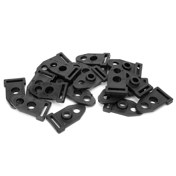 Two-Hole Tent Ground Fixed Clamp Nail Pole Feet Clamp Accessories for Outdoor Camping