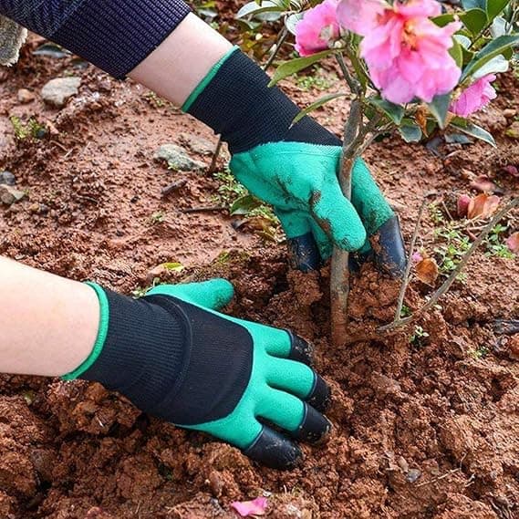 Trädgårdshandskar, lämpliga för plantering, trädgårdshandskar med klo, bästa trädgårdspresenten