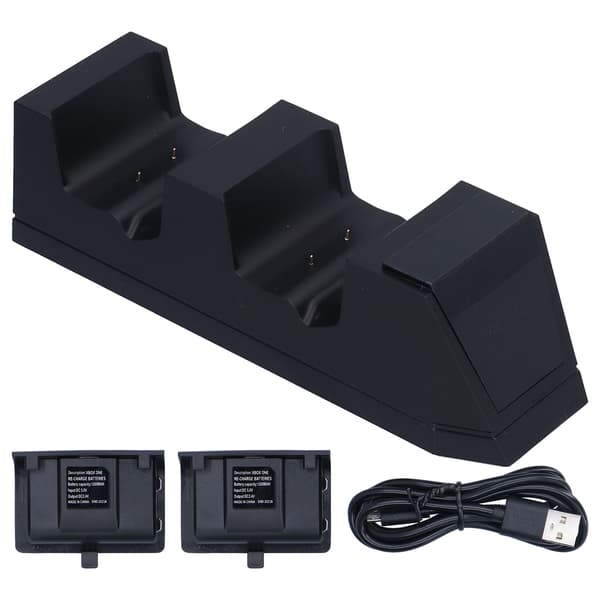 Controller Charging Stand 2 Units Controller Charger with 2 Rechargeable Batteries for Xbox One SND‑400