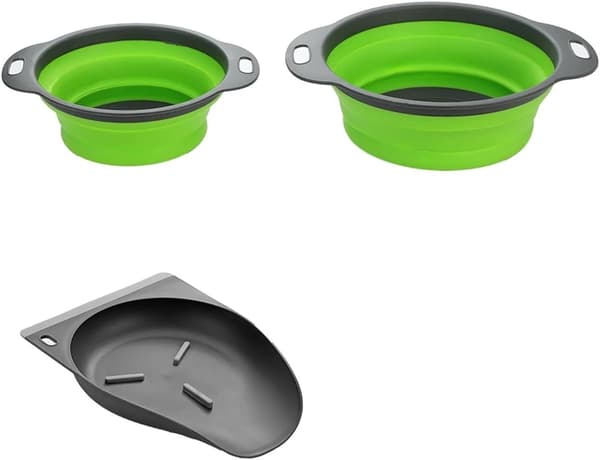 Stor sammenklappelig si til vask, perfekt til 3-delt sæt – en pladsbesparende si med sidedræn og indlejringsdesign.