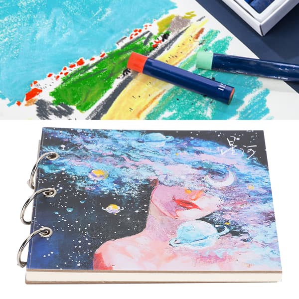 Sketch Paper Diary Notebook Drawing Coloring Book Stationery Dotted Line Ring-bound (White Cardboard)
